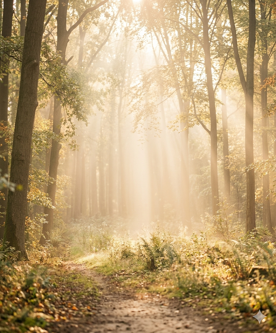 Forêt lumineuse apaisante — hypnothérapeute Rémy Bennis à Pézenas