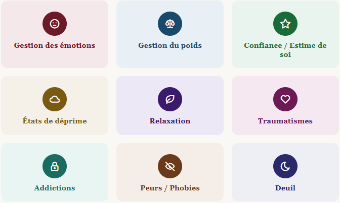 Toutes les problématiques traitées en hypnose à Pézenas avec Rémy Bennis